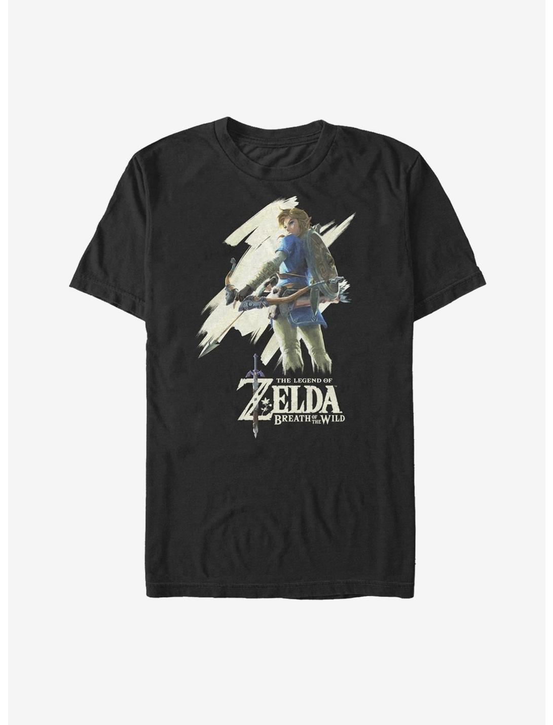 Nintendo Legend of Zelda Breath of the Wild Streak T-Shirt, BLACK, hi-res