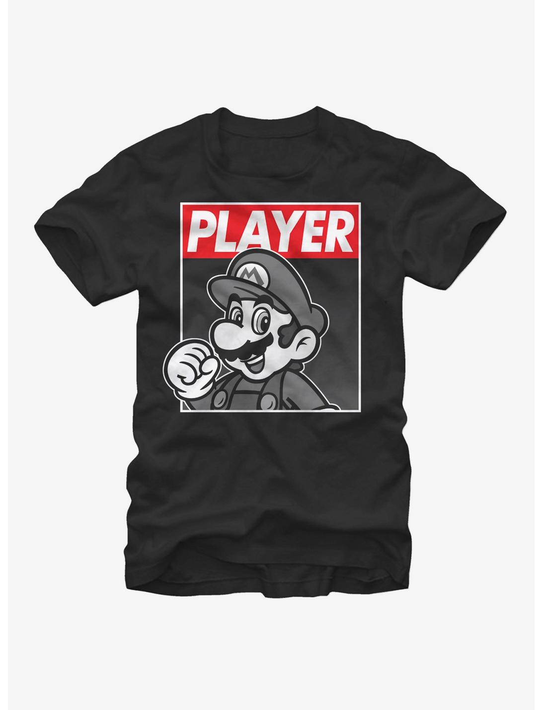 Nintendo Mario Player T-Shirt, BLACK, hi-res
