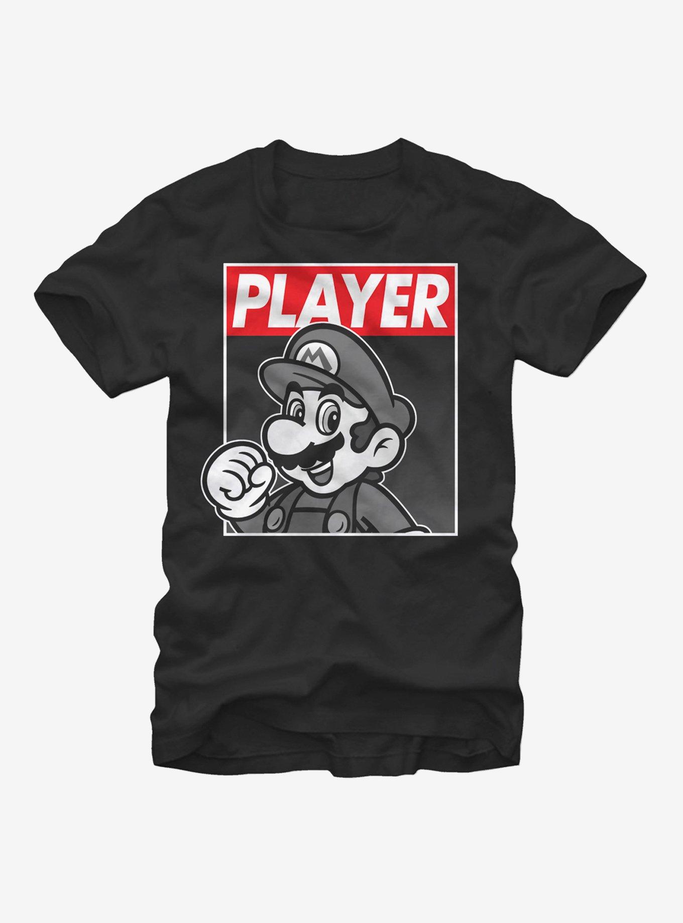 Nintendo Mario Player T-Shirt, BLACK, hi-res