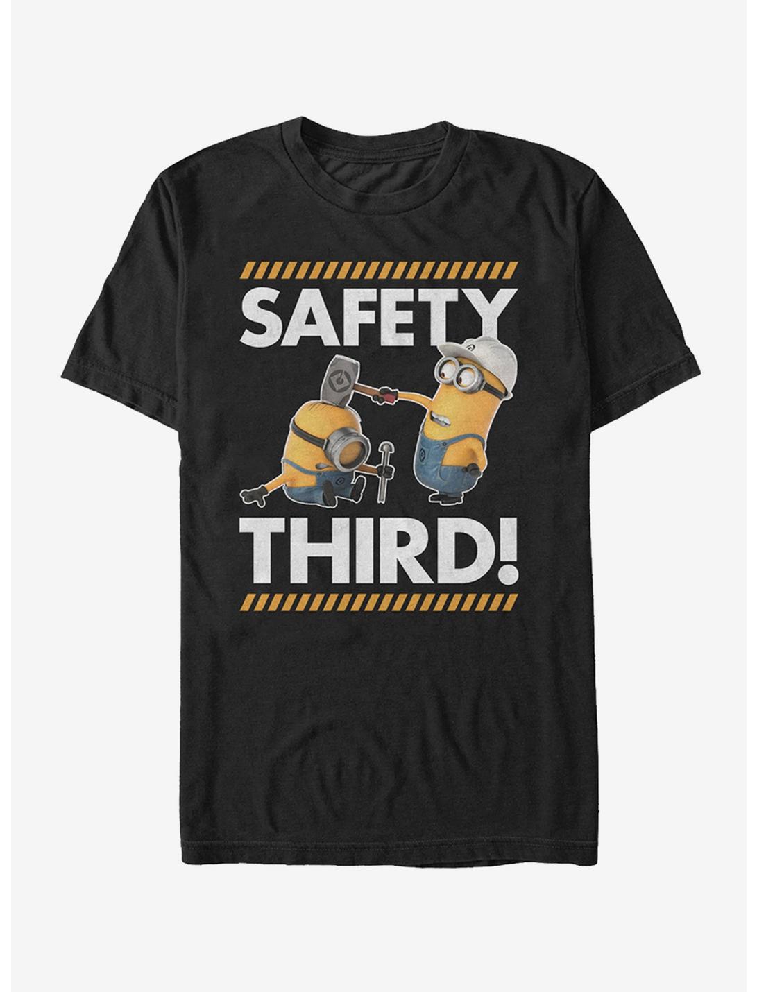 Despicable Me Minions Safety Third T-Shirt, BLACK, hi-res