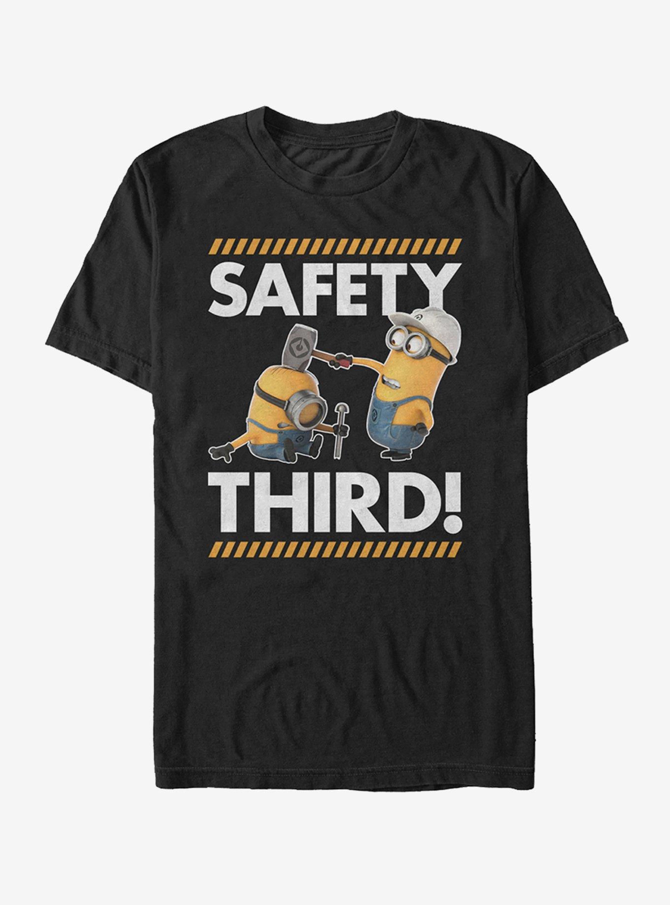 Despicable Me Minions Safety Third T-Shirt, BLACK, hi-res