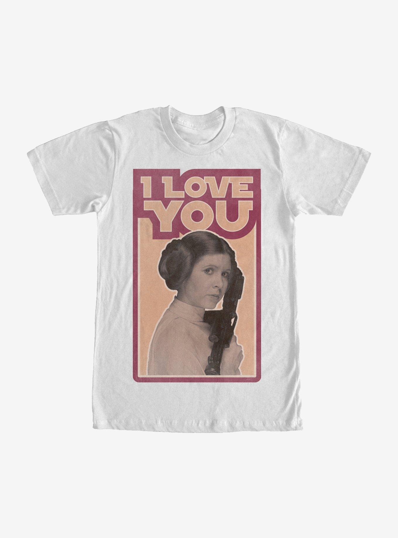 Star Wars Princess Leia Quote I Love You T-Shirt, WHITE, hi-res