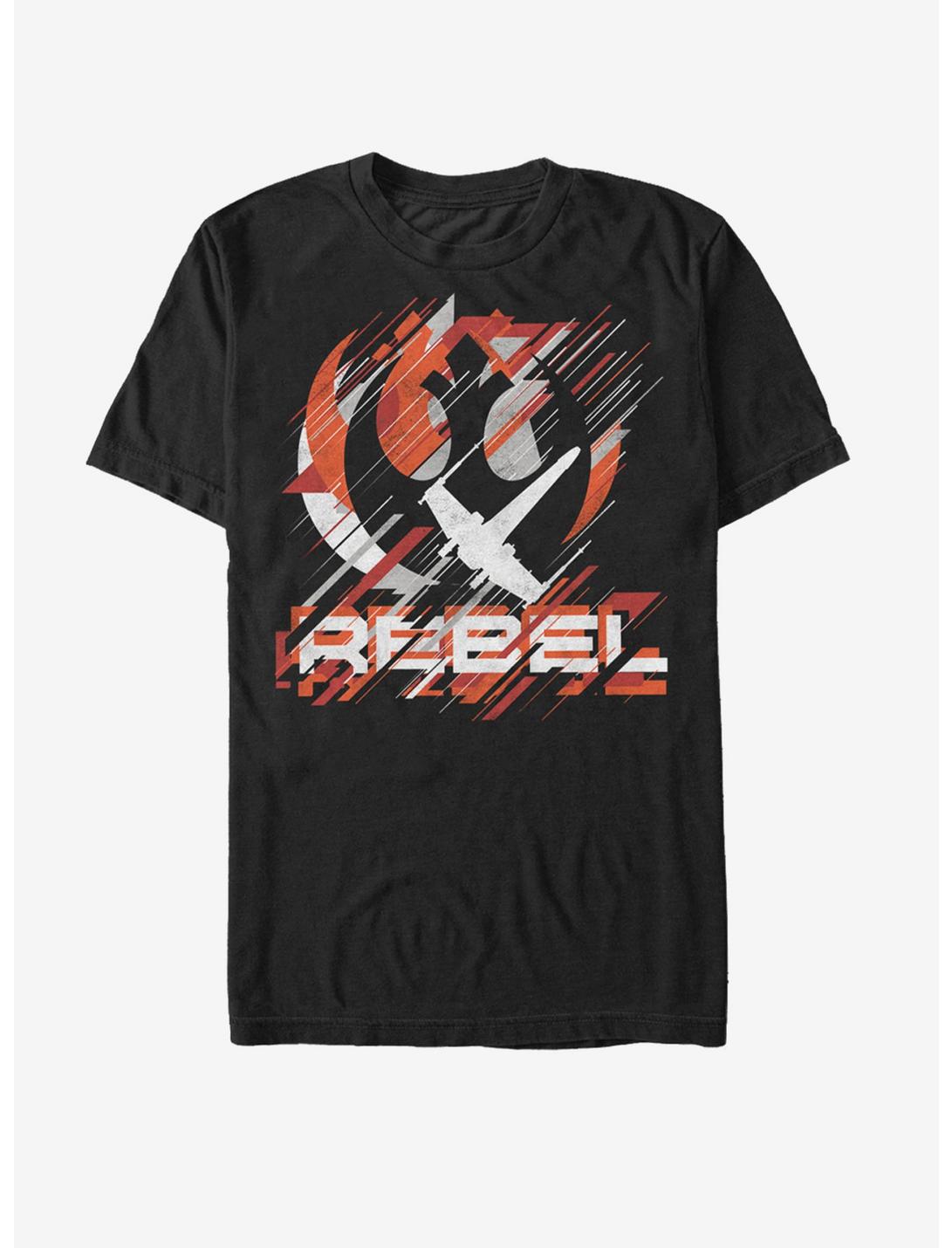 Star Wars Rebel Crest Streaks T-Shirt, BLACK, hi-res