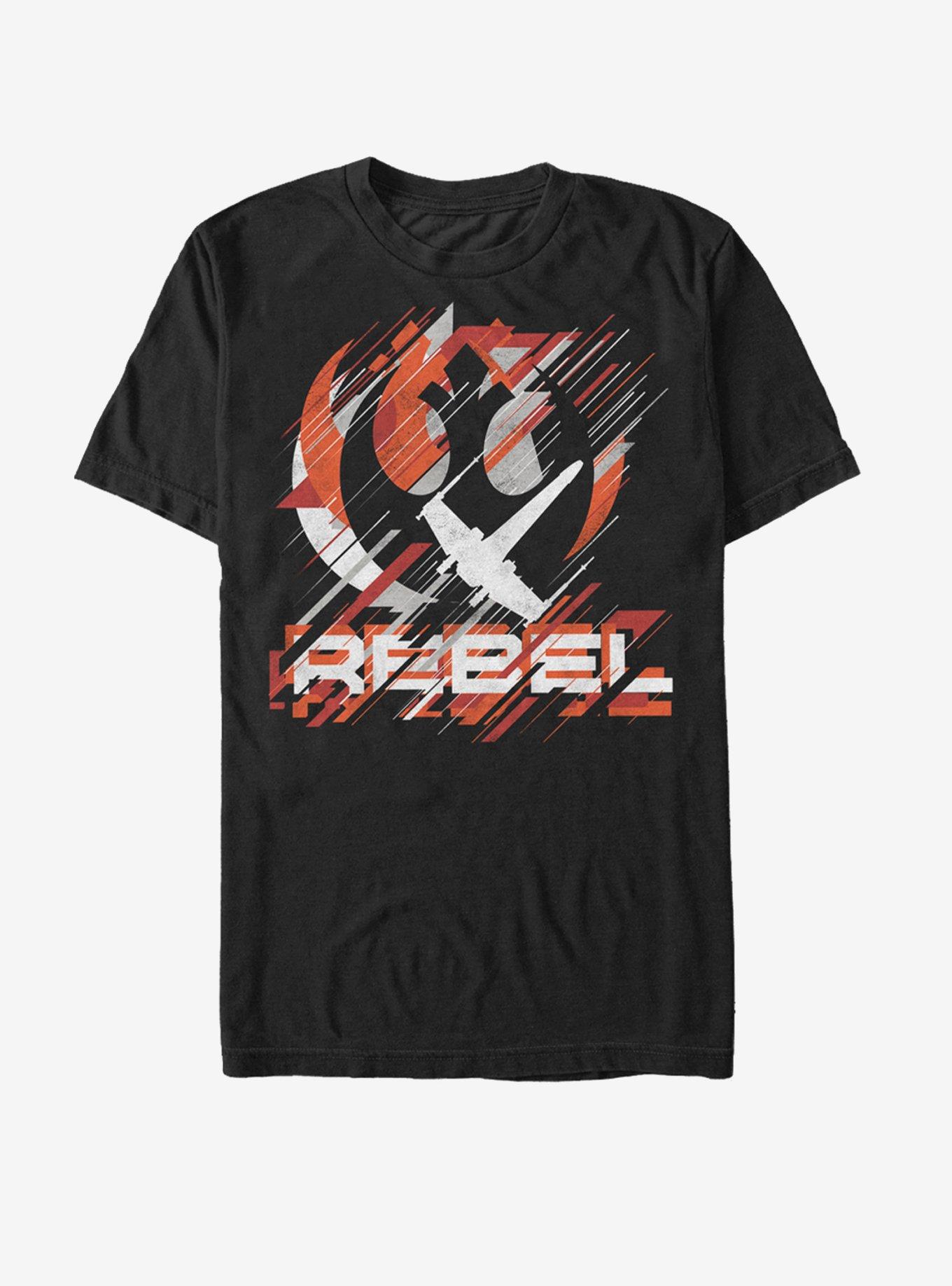 Star Wars Rebel Crest Streaks T-Shirt, BLACK, hi-res