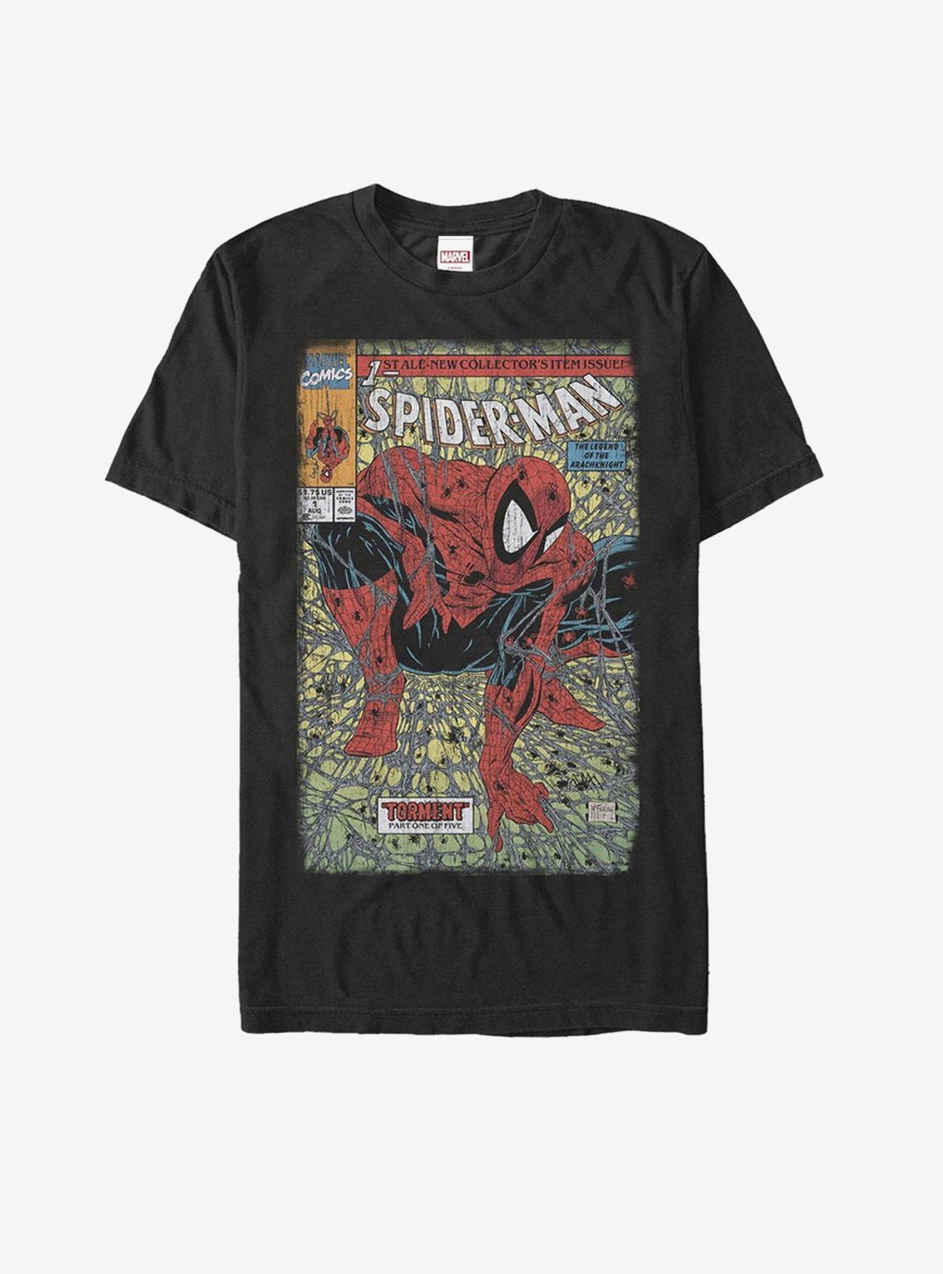 Spider-Man Men's Baseball Jersey, Sizes S-xl, Size: Large, Black