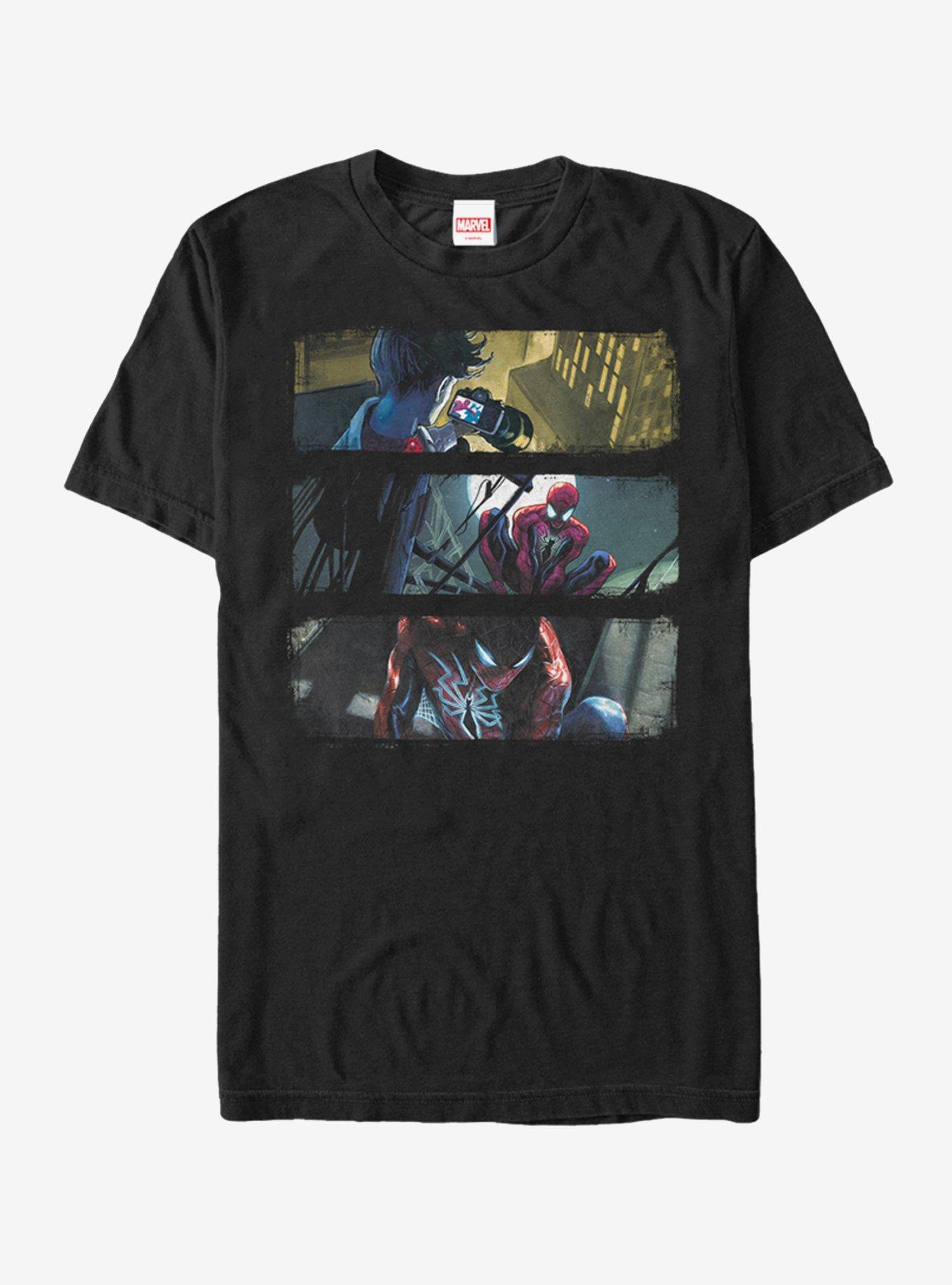 Marvel Spider-Man Video Panels T-Shirt, BLACK, hi-res