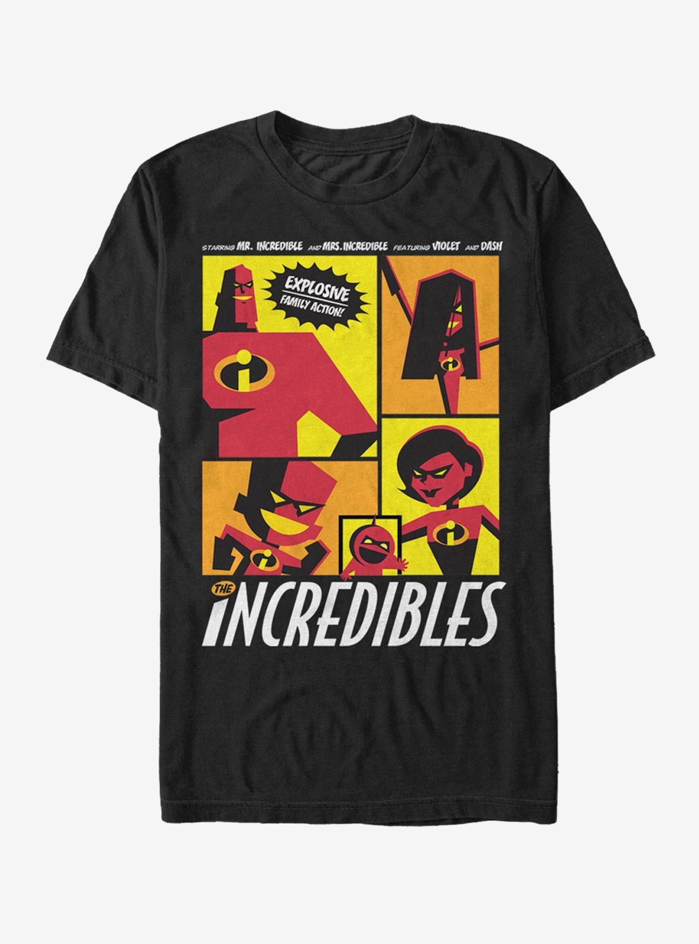 Disney Pixar The Incredibles Starring Explosive Family Action T-Shirt, , hi-res