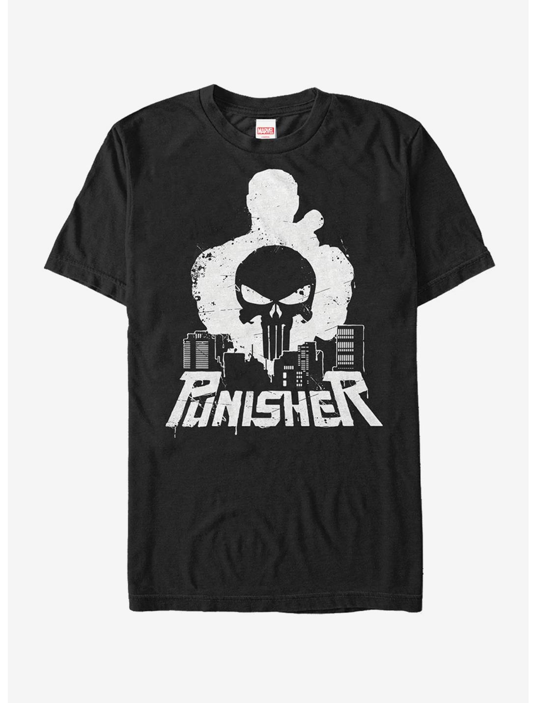 Marvel The Punisher Cityscape T-Shirt, BLACK, hi-res