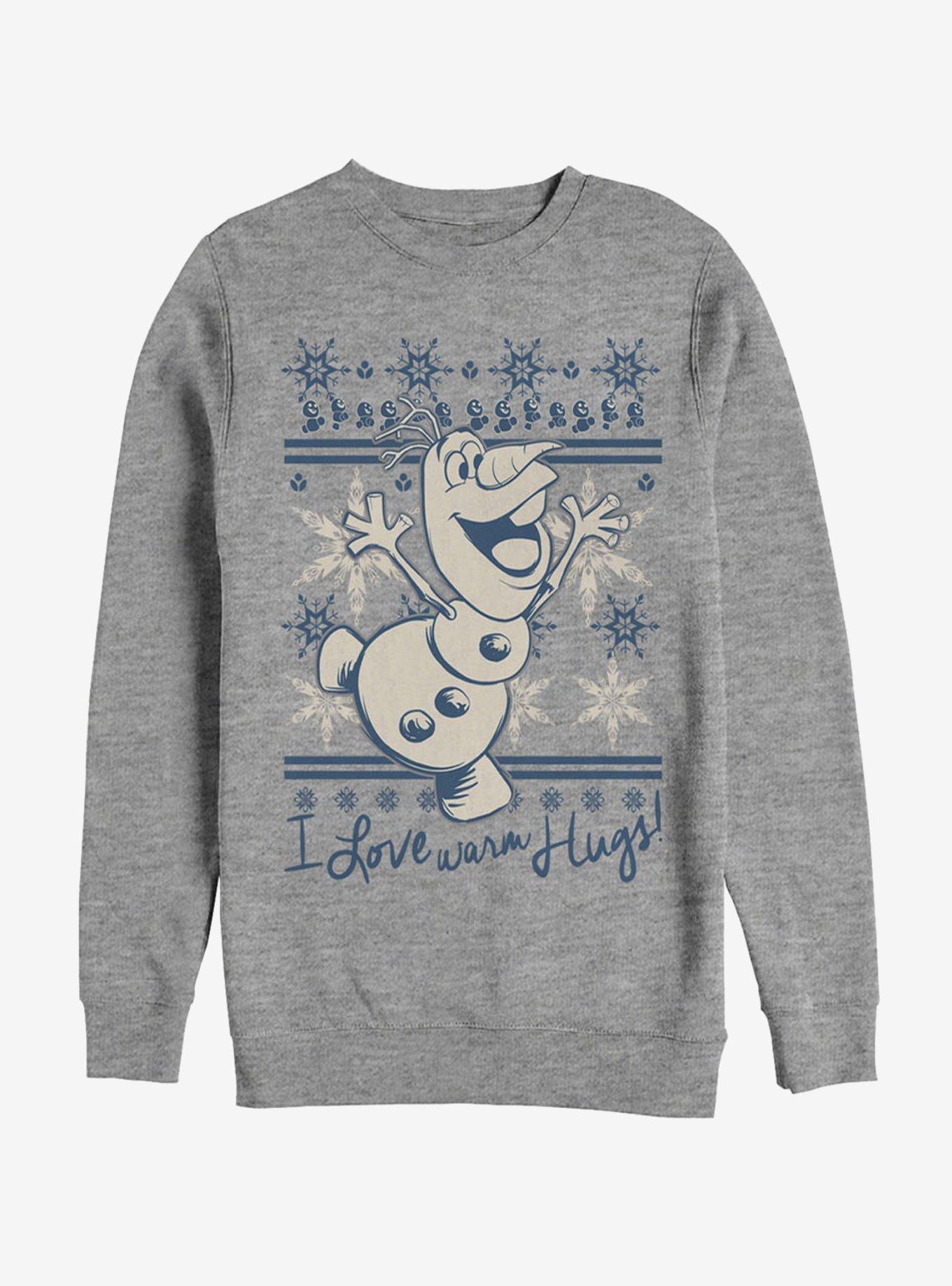 Frozen Christmas Warm Hugs Girls Sweatshirt, ATH HTR, hi-res