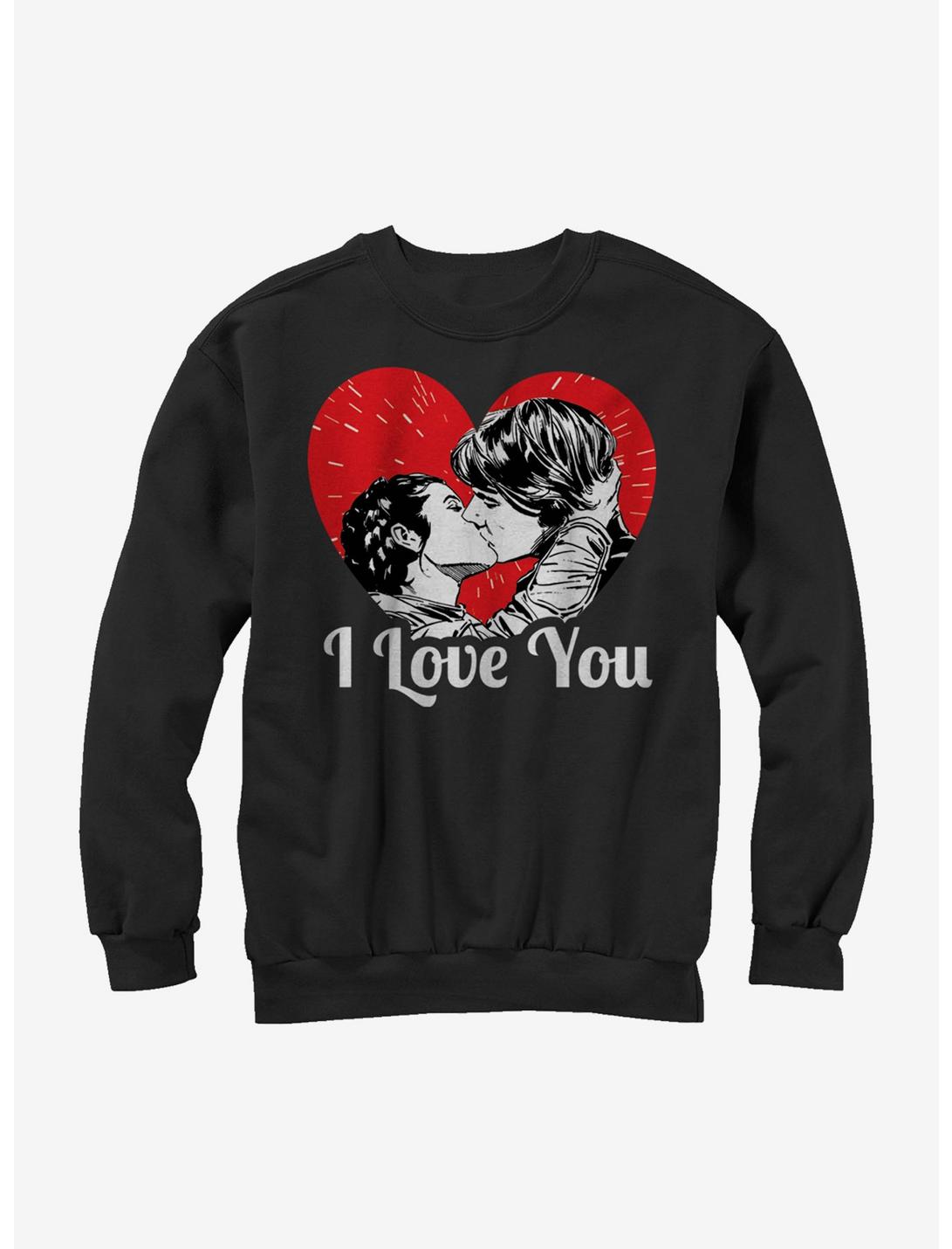 Star Wars Han and Leia I Love You Heart Sweatshirt, BLACK, hi-res