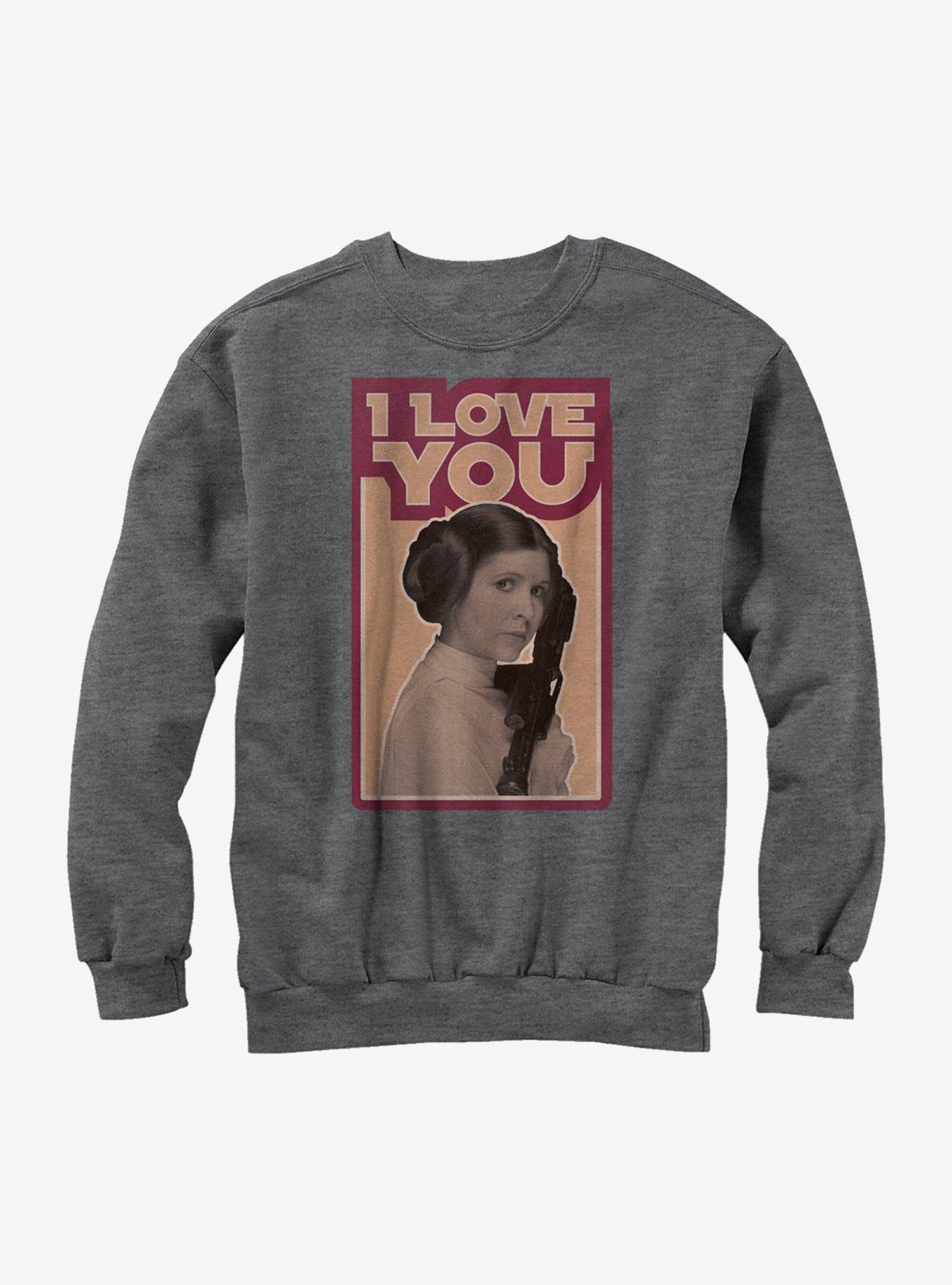 Star Wars Princess Leia Quote I Love You Sweatshirt, , hi-res
