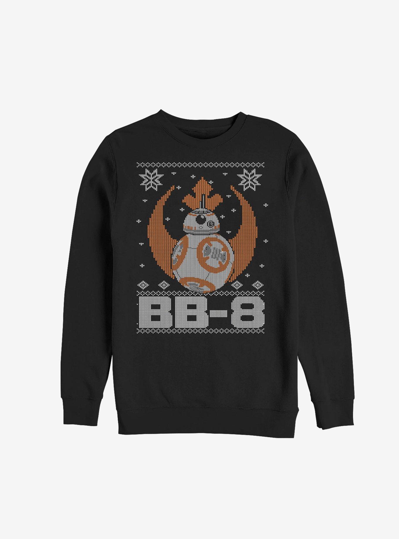 Star Wars Ugly Christmas BB-8 Snow Sweatshirt, BLACK, hi-res