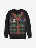 Star Wars Villain Helmet Ugly Christmas Sweater Sweatshirt, BLACK, hi-res
