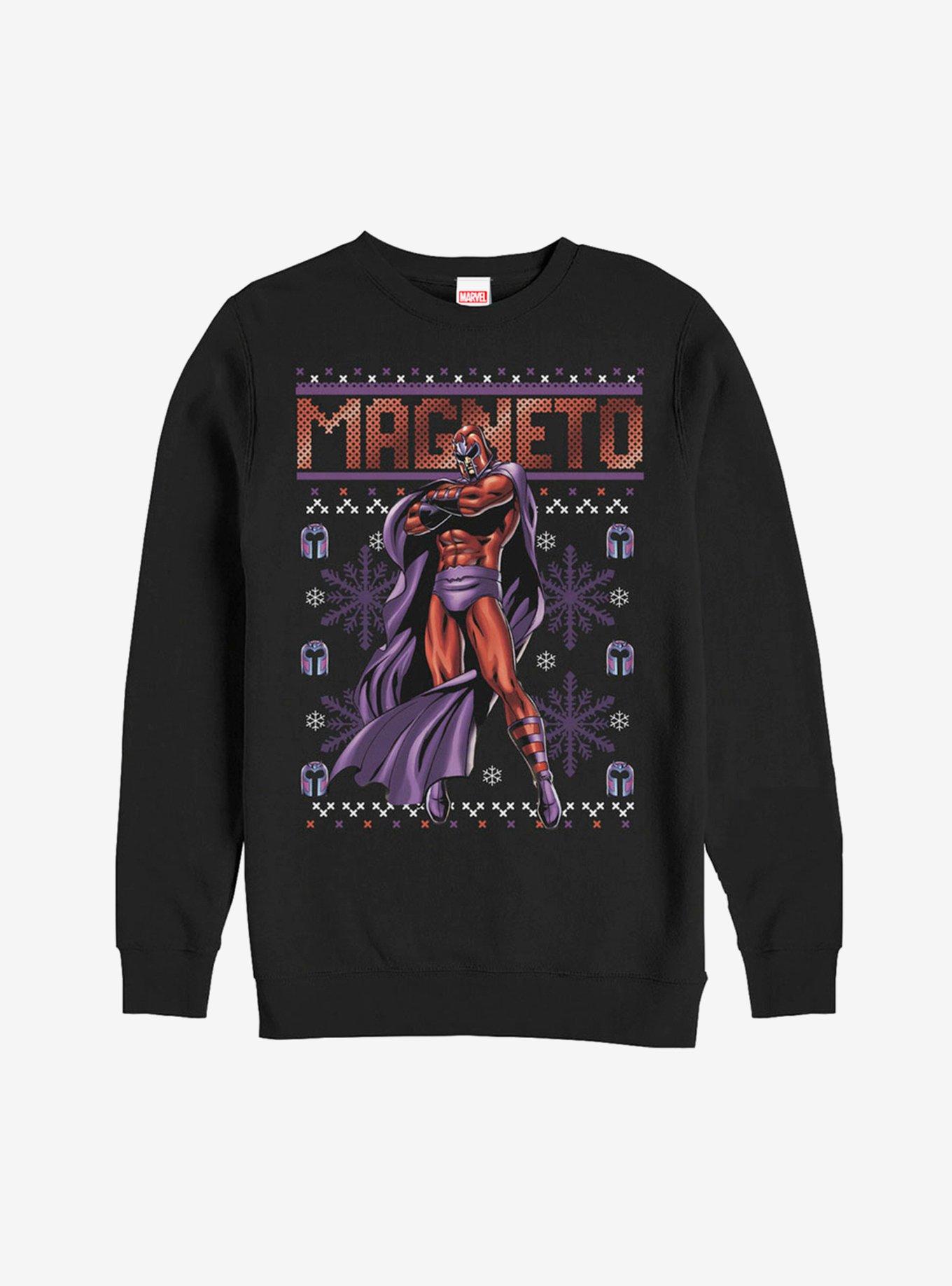 Marvel X-Men Magneto Ugly Christmas Sweater Sweatshirt, BLACK, hi-res