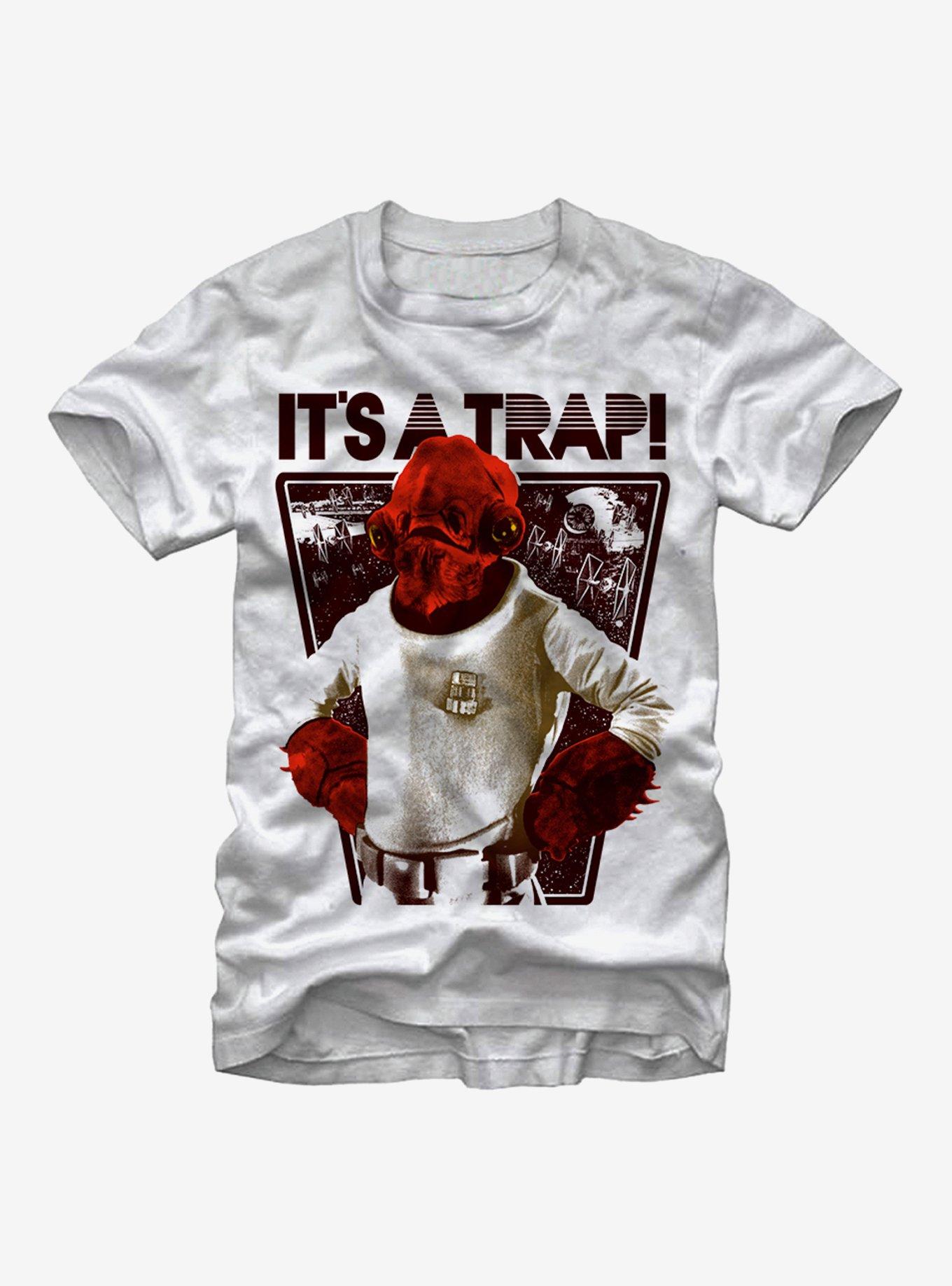 Star Wars Ackbar It's a Trap T-Shirt, WHITE, hi-res