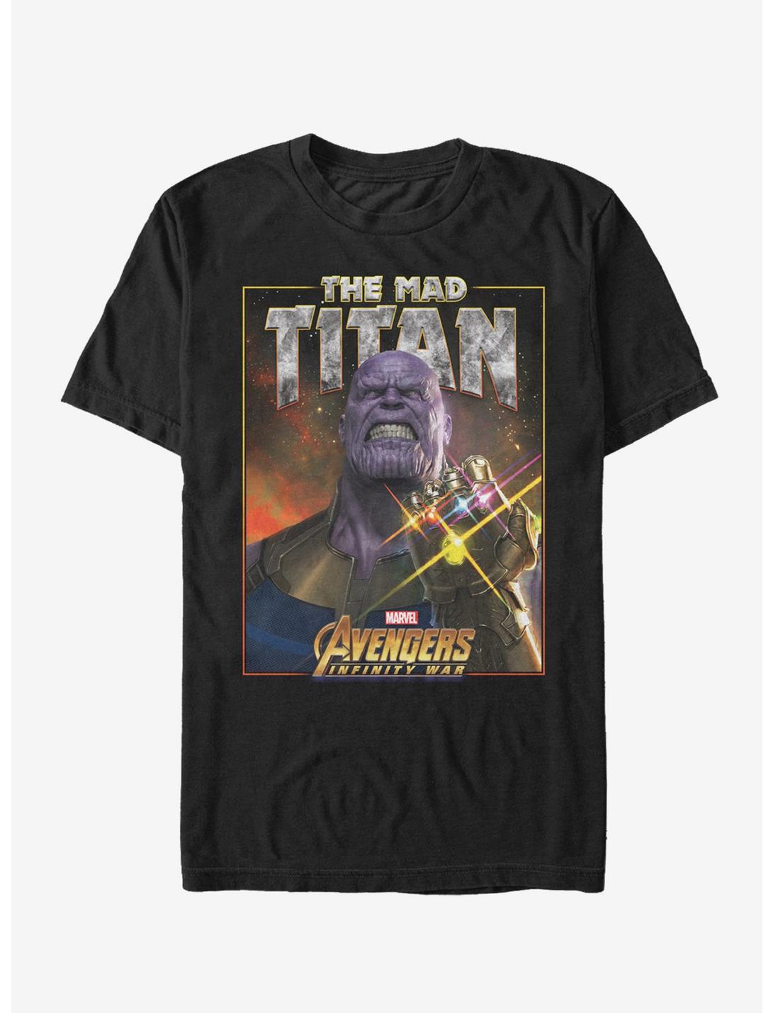 Marvel Avengers: Infinity War Mad Titan Thanos T-Shirt, BLACK, hi-res