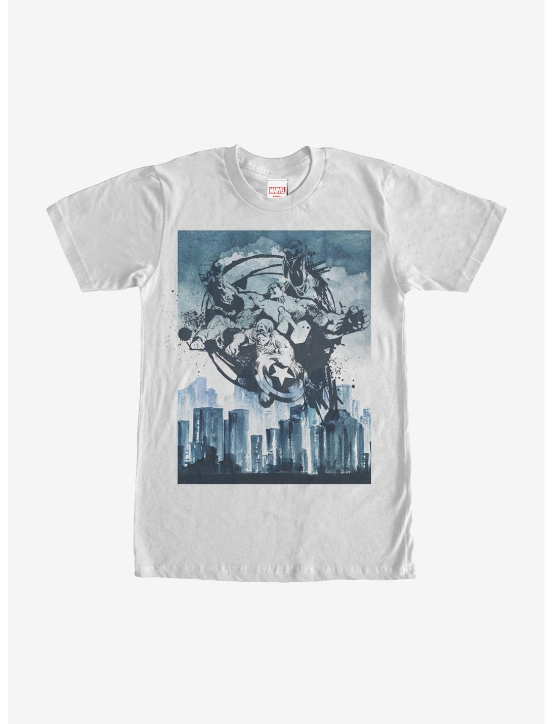 Marvel Avengers City Graffiti T-Shirt, WHITE, hi-res