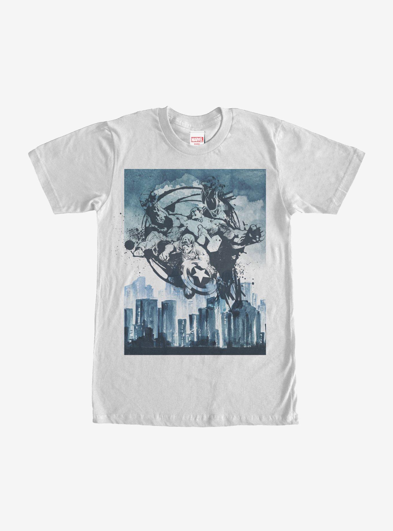 Marvel Avengers City Graffiti T-Shirt, WHITE, hi-res