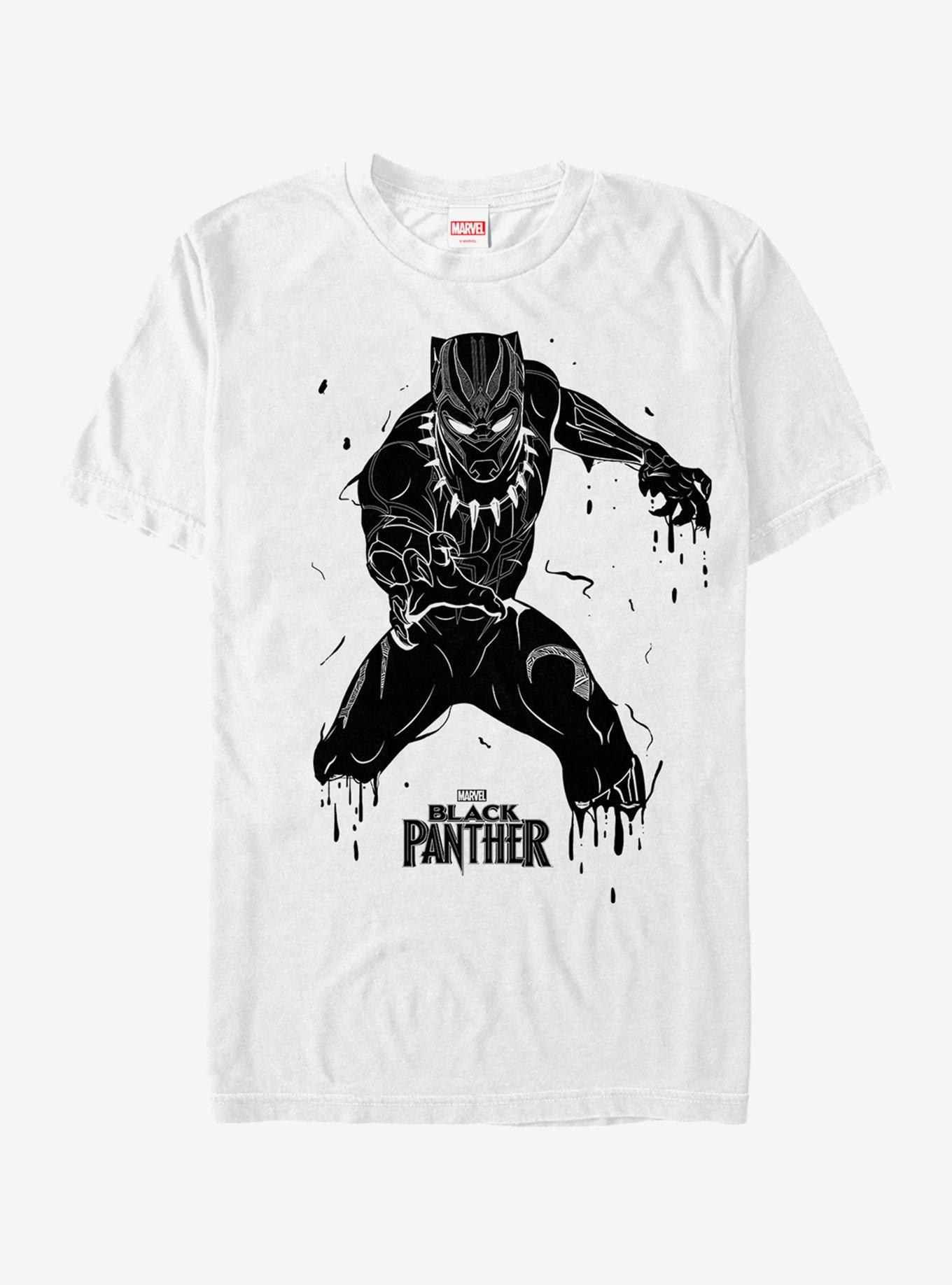 Marvel Black Panther Drip Pattern T-Shirt, WHITE, hi-res