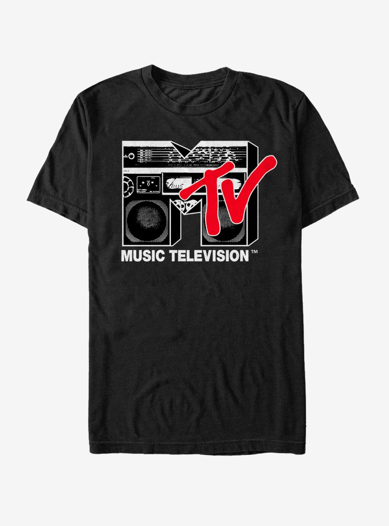 MTV Boombox Logo T-Shirt, BLACK, hi-res