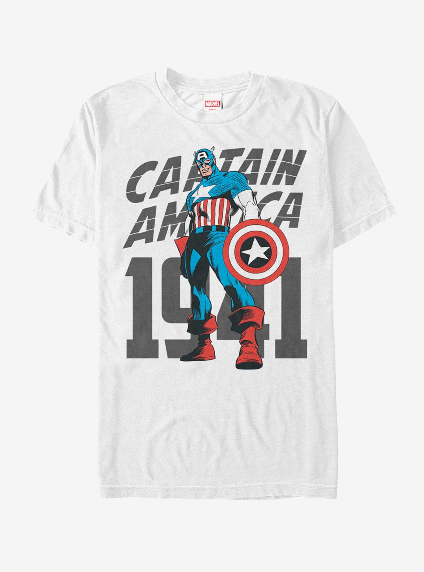 White captain clearance america t shirt