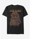 Star Wars Chewie Hair Cartoon T-Shirt, BLACK, hi-res