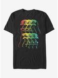 Star Wars Darth Vader Helmet Rainbow T-Shirt, BLACK, hi-res