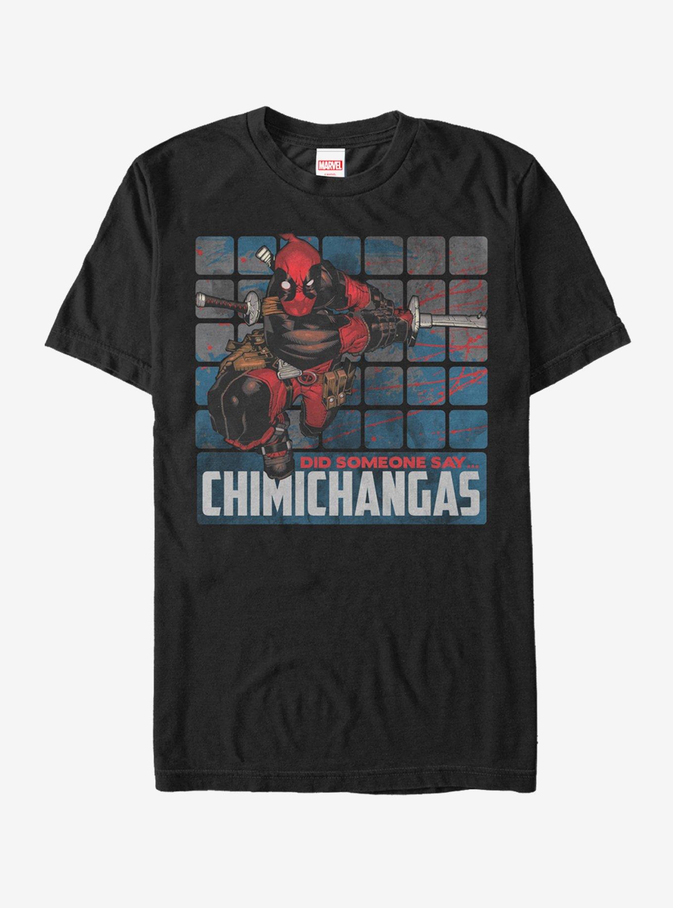 Marvel Deadpool Someone Say Chimichangas T-Shirt, BLACK, hi-res