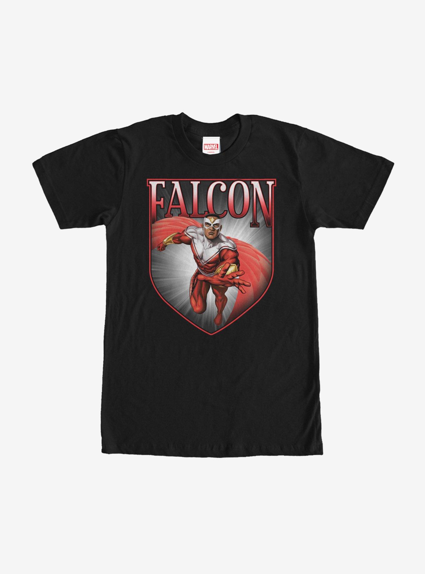 Marvel Falcon Shield T-Shirt, BLACK, hi-res