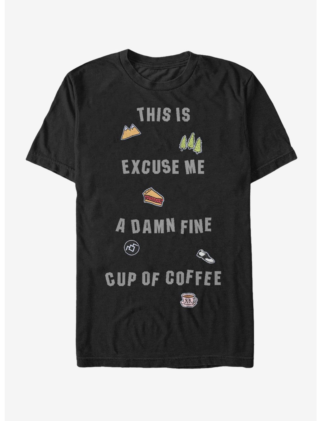 Twin Peaks Fine Cup of Coffee T-Shirt, BLACK, hi-res