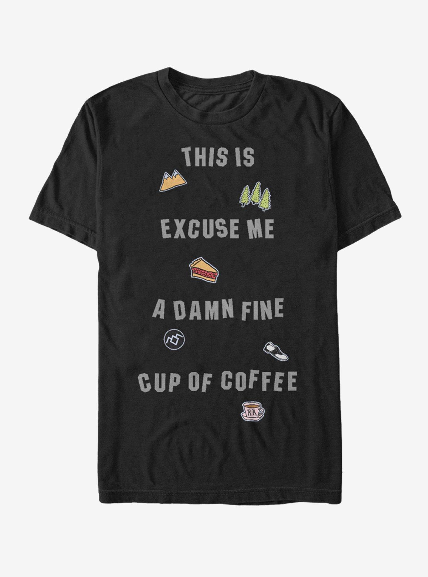 Twin Peaks Fine Cup of Coffee T-Shirt, BLACK, hi-res