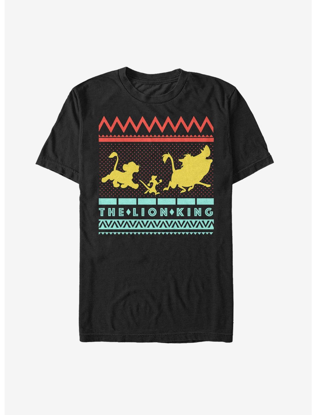 Lion King Geometric Logo T-Shirt, BLACK, hi-res