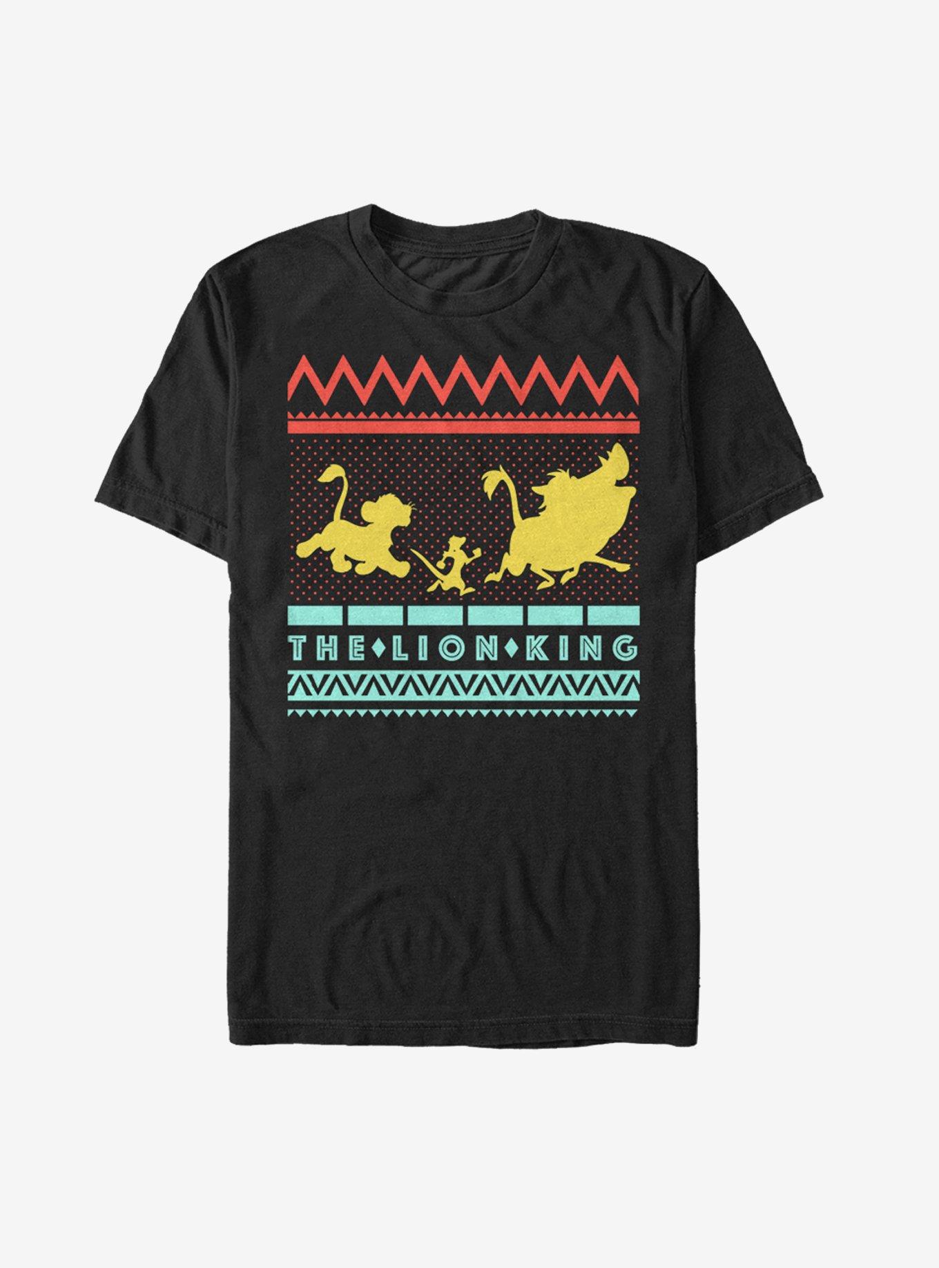 Lion King Geometric Logo T-Shirt, BLACK, hi-res