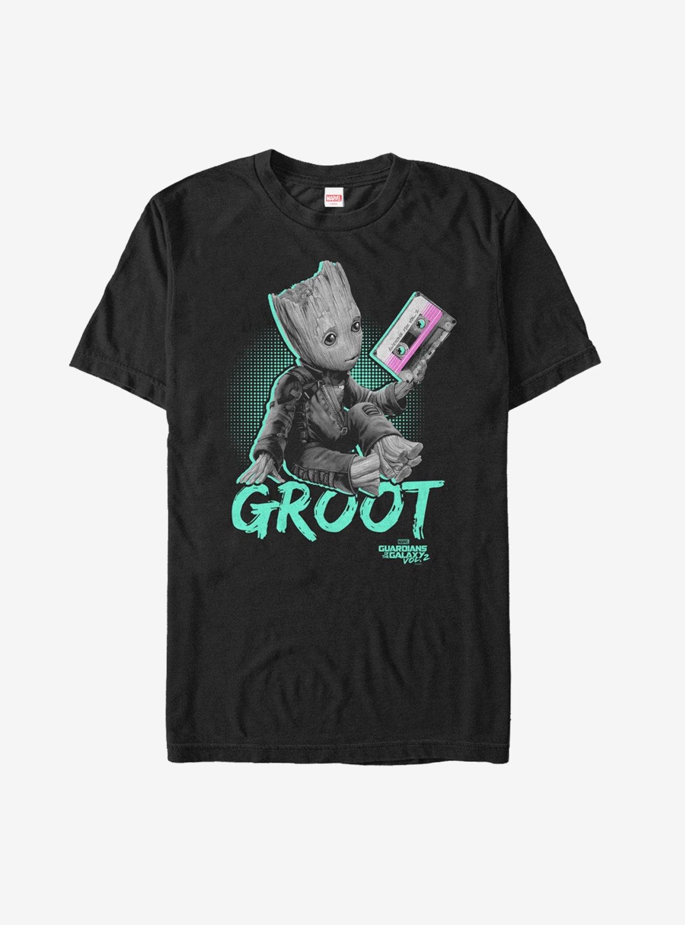 Marvel Guardians of Galaxy Vol. 2 Groot Mix Tape T-Shirt, , hi-res