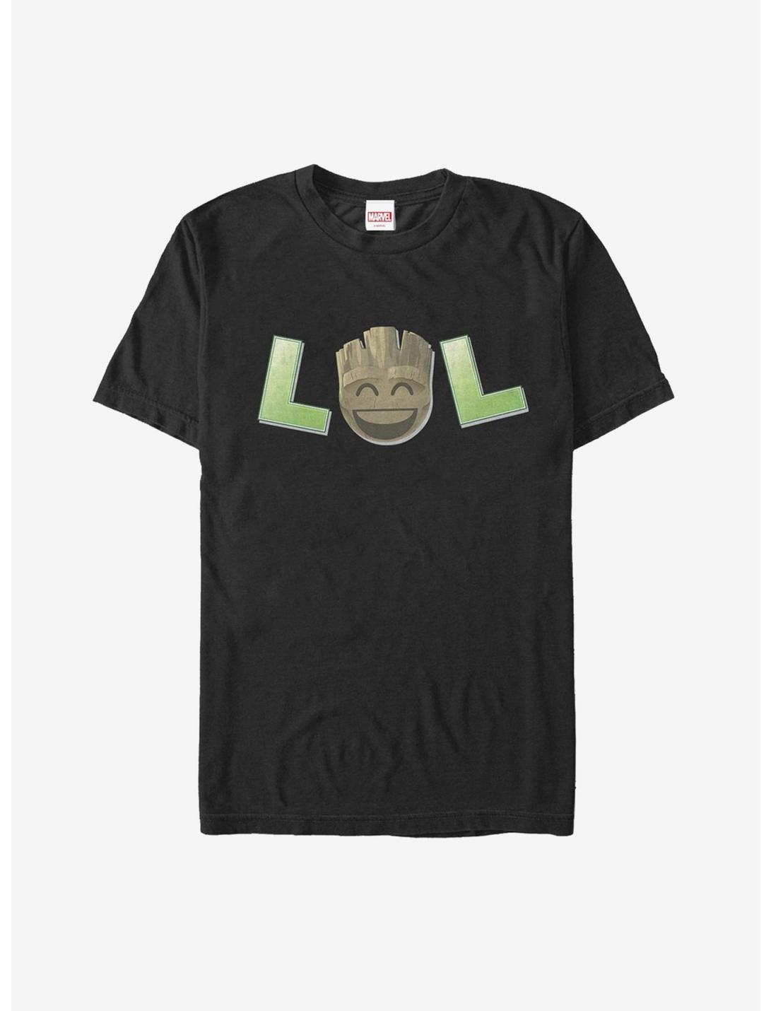 Marvel Guardians of the Galaxy Groot LOL Emoji T-Shirt, BLACK, hi-res