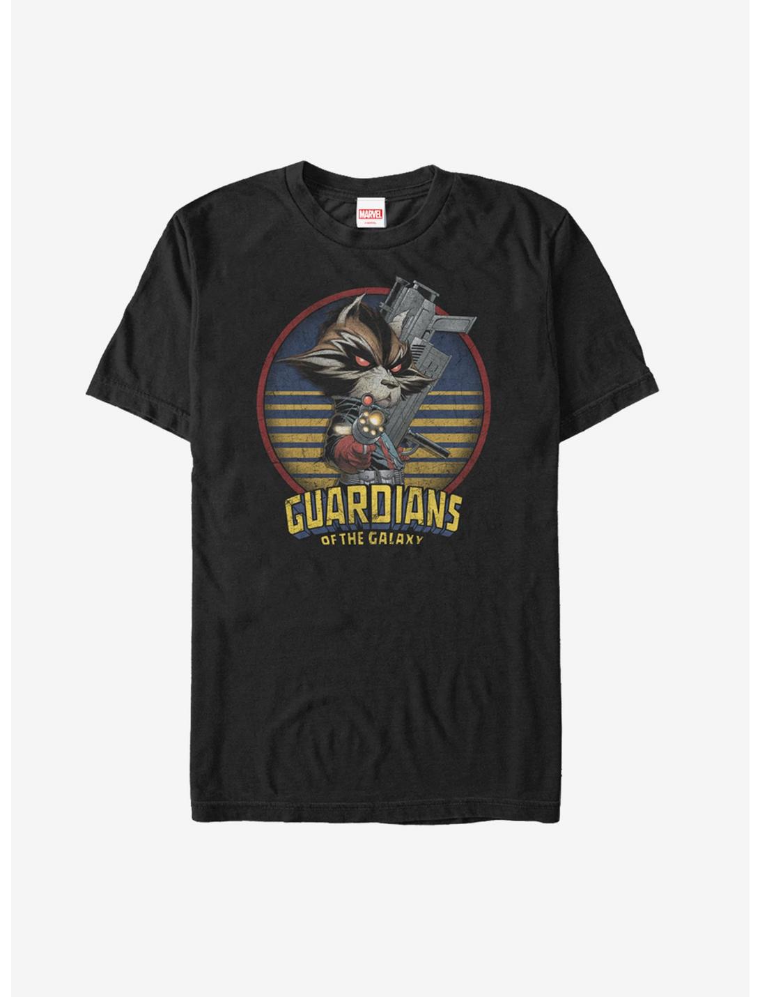 Marvel Guardians of the Galaxy Rocket Metal T-Shirt, BLACK, hi-res