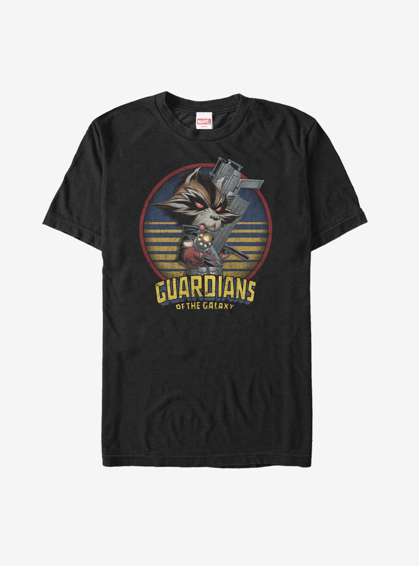 Marvel Guardians of the Galaxy Rocket Metal T-Shirt, BLACK, hi-res
