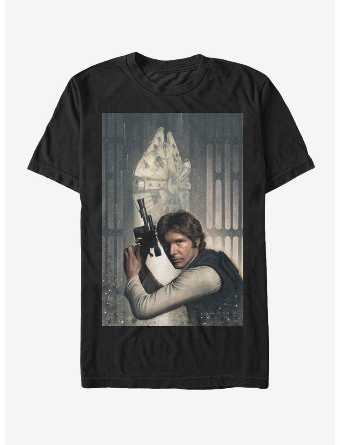 Star Wars Han Solo Millennium Falcon Stance T-Shirt, BLACK, hi-res