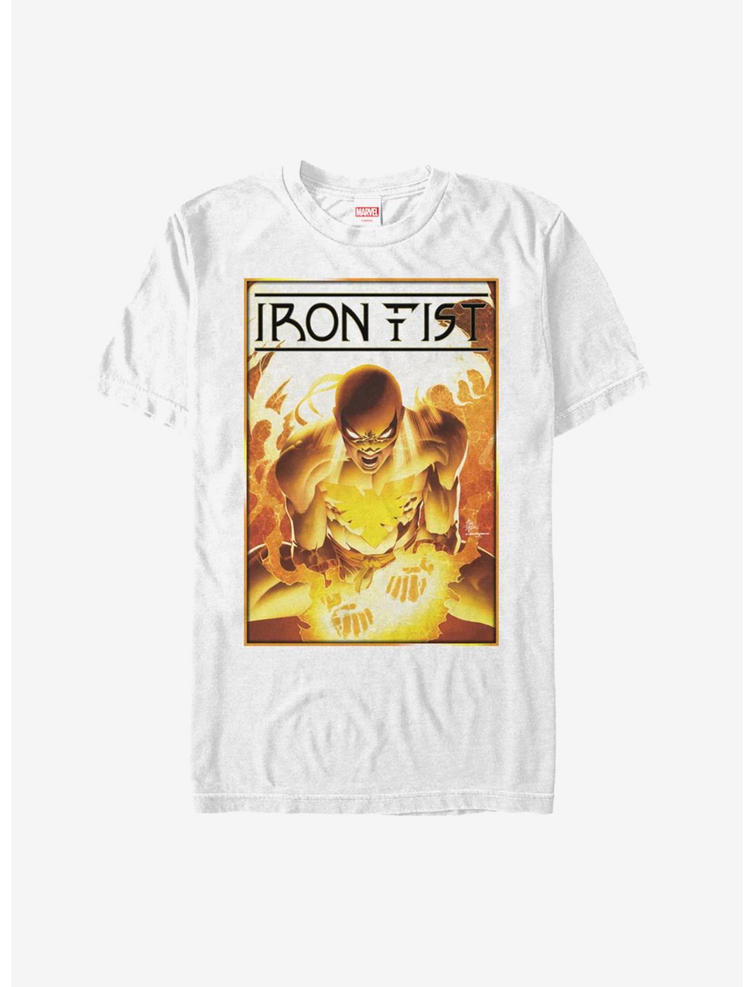 Marvel Iron Fist Flames T-Shirt, WHITE, hi-res