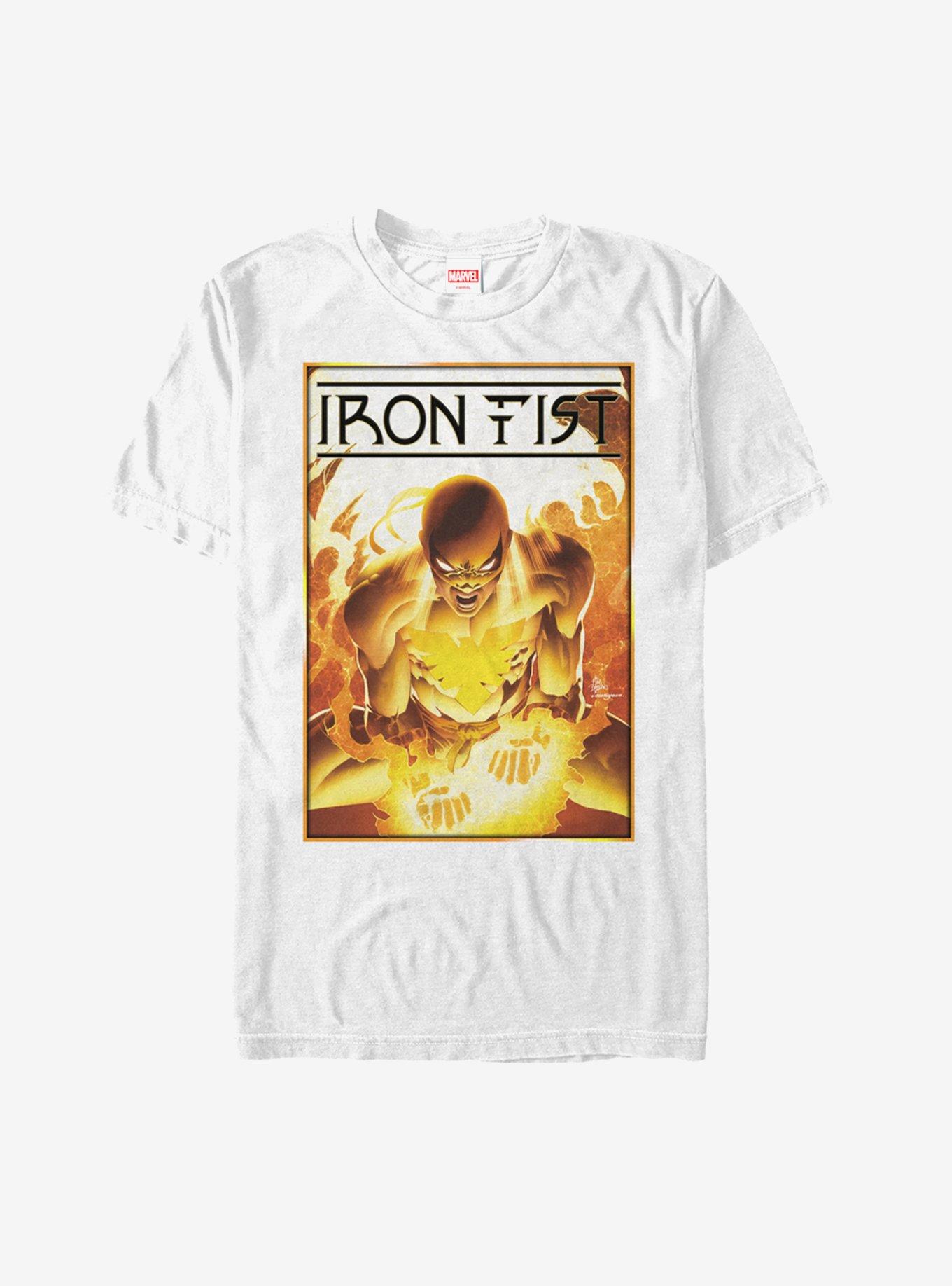 Marvel Iron Fist Flames T-Shirt, WHITE, hi-res