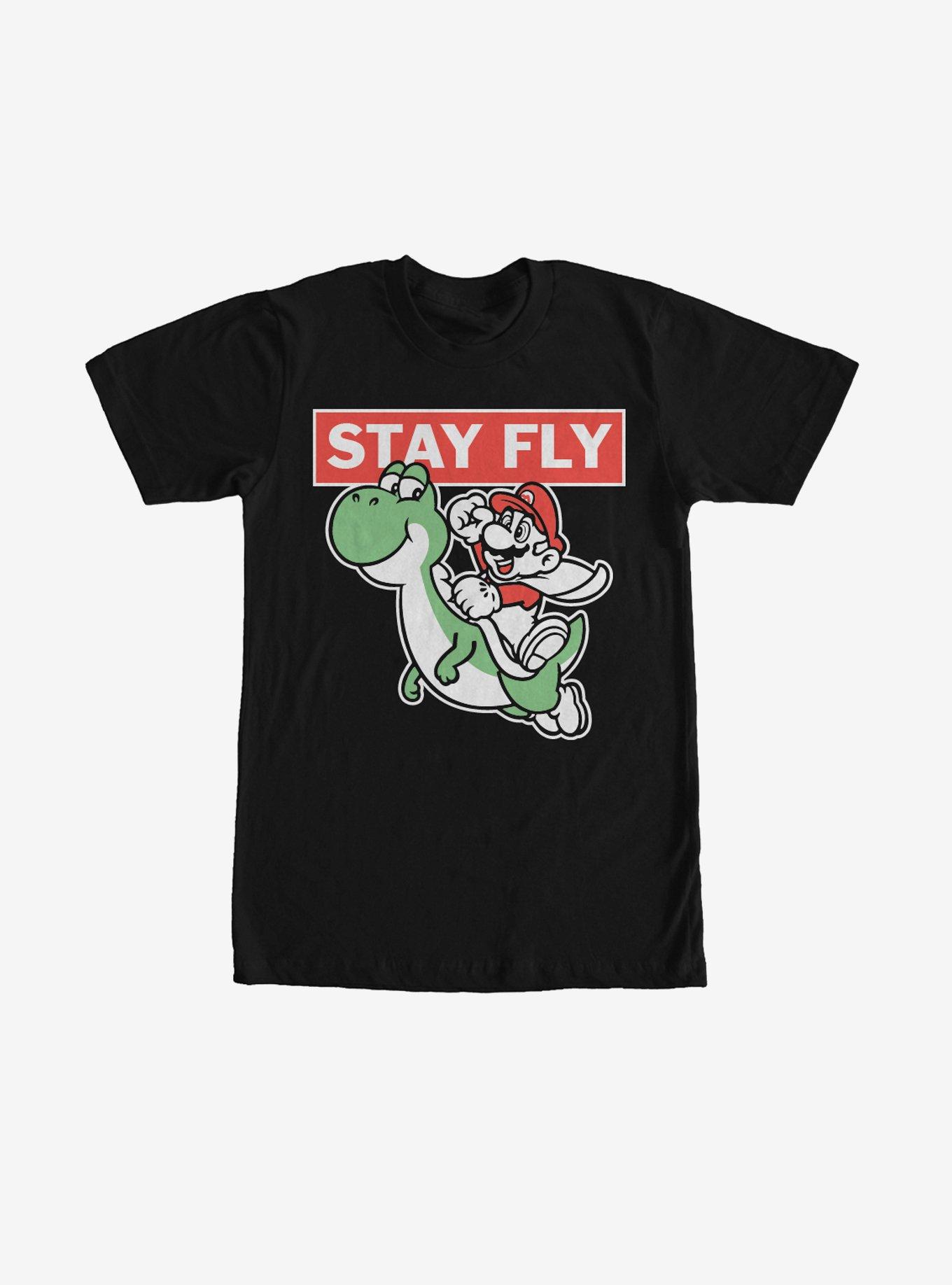 Nintendo Mario Stay Fly T-Shirt, BLACK, hi-res