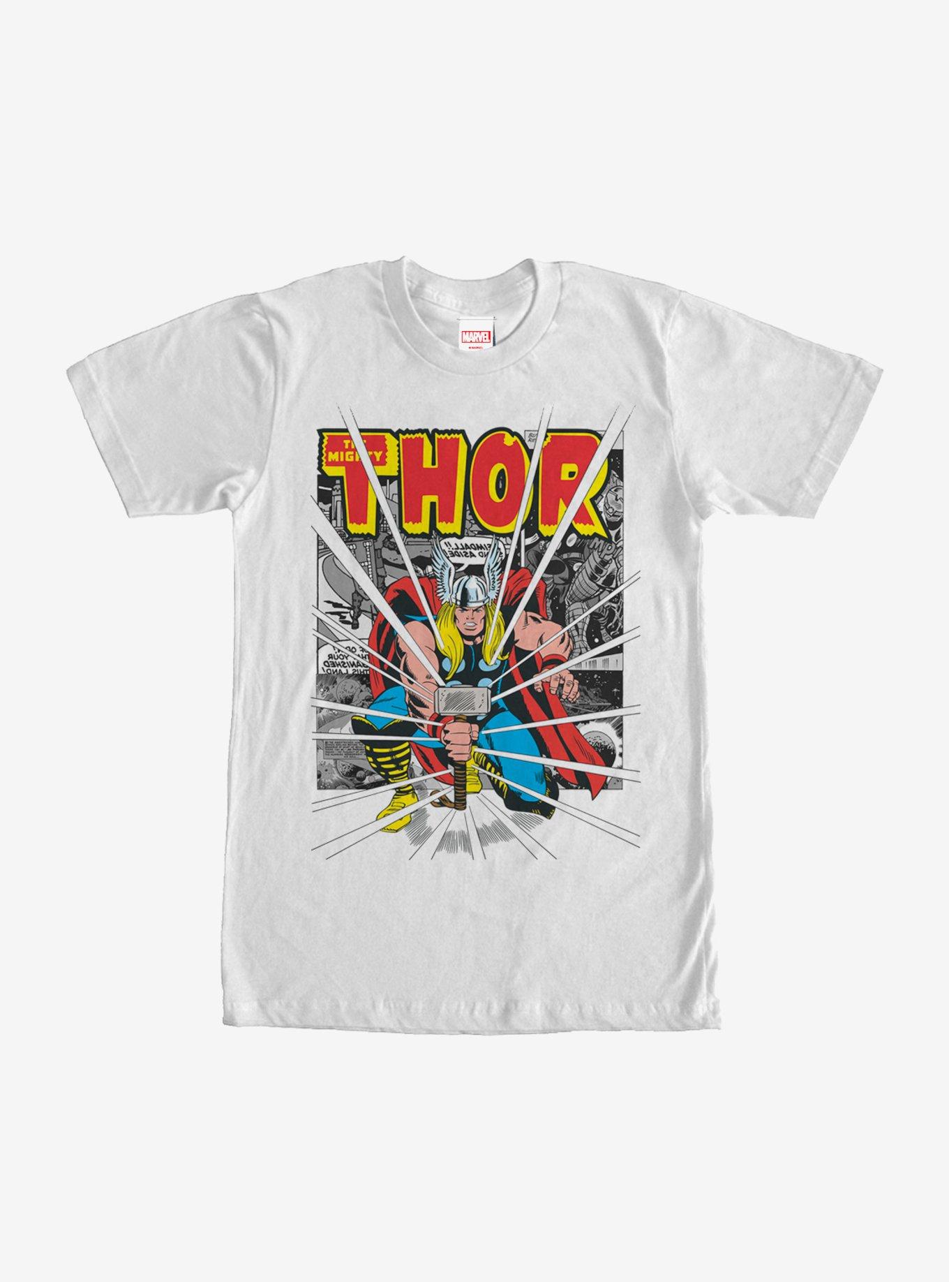 Marvel Mighty Thor Blast T-Shirt - WHITE | Hot Topic
