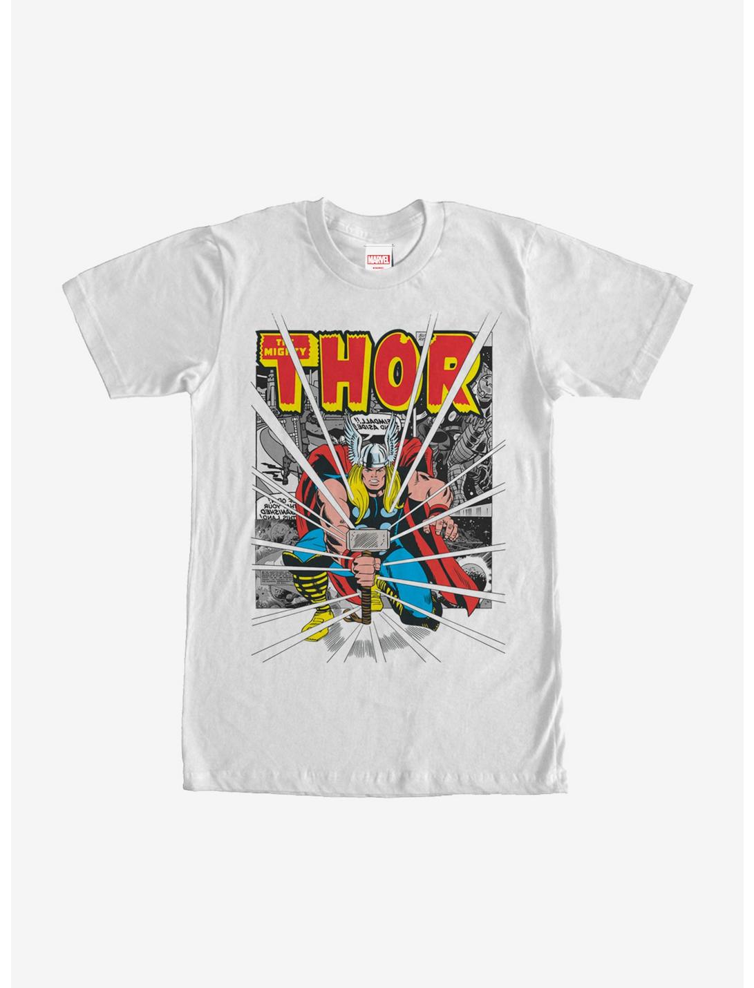 Marvel Mighty Thor Blast T-Shirt, WHITE, hi-res