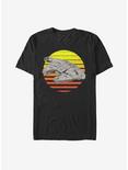Star Wars Millennium Falcon Sunset T-Shirt, BLACK, hi-res