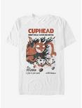 Cuphead Retro Deal With The Devil Poster T-Shirt, WHITE, hi-res