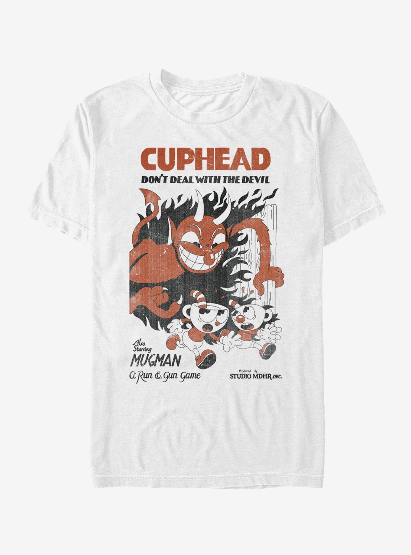 Cuphead Retro Deal With The Devil Poster T-Shirt, , hi-res