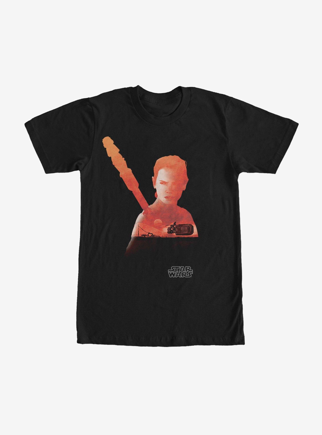 Star Wars Rey Speeder Silhouette T-Shirt, BLACK, hi-res