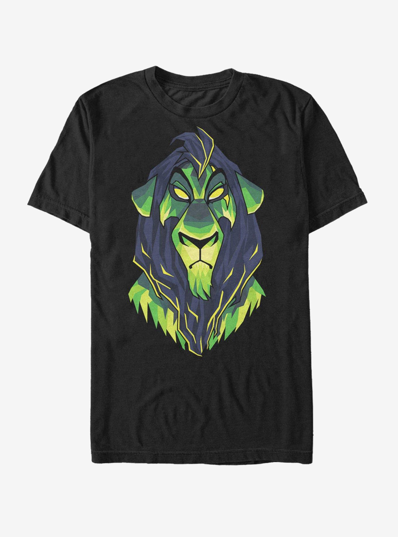 Lion King Scary Geometric Scar T-Shirt, BLACK, hi-res