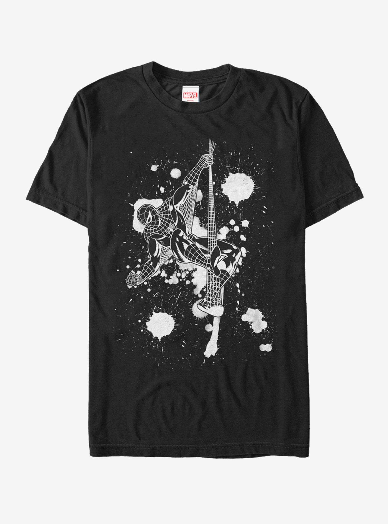 Marvel Spider-Man Paint Splatter Art T-Shirt, BLACK, hi-res