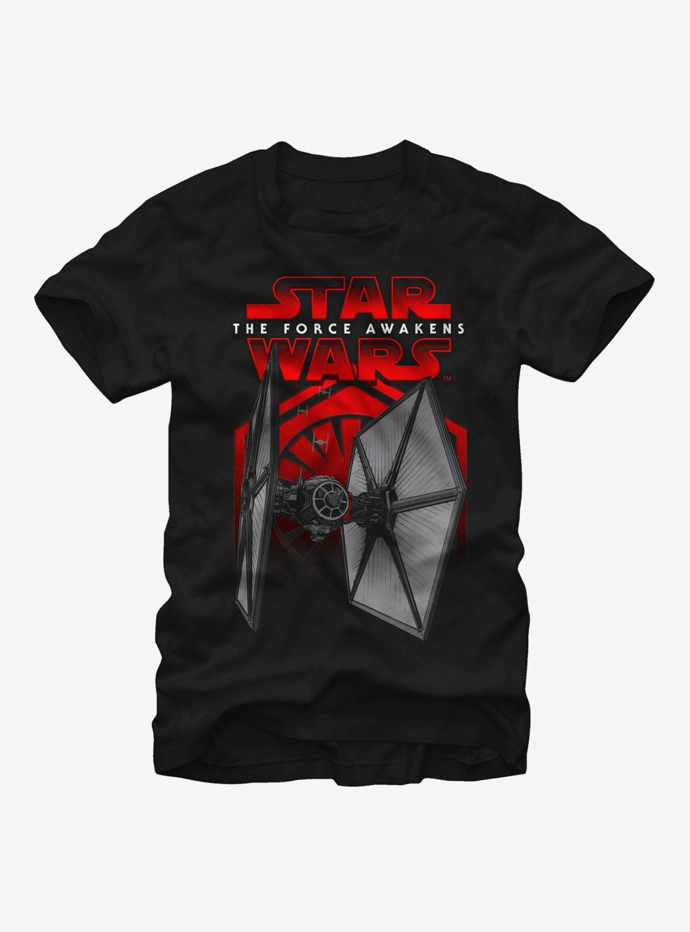 Star Wars Episode VII TIE Fighter The Force Awakens T-Shirt, BLACK, hi-res